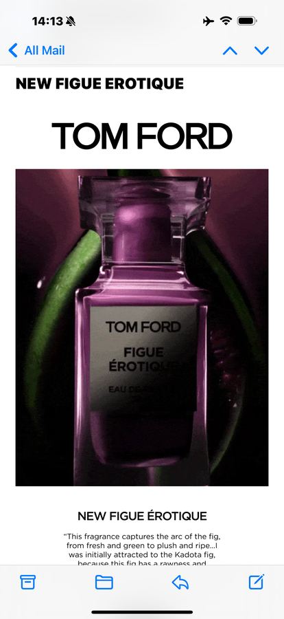 Tom Ford Beauty CRM lifecycle email